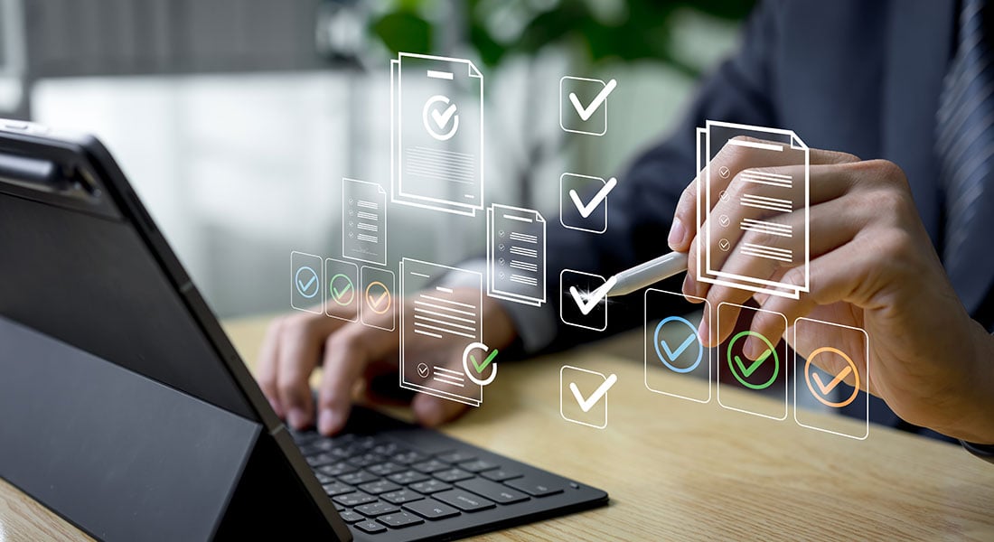 illustration of connected technology representing automated payment workflows and business integration