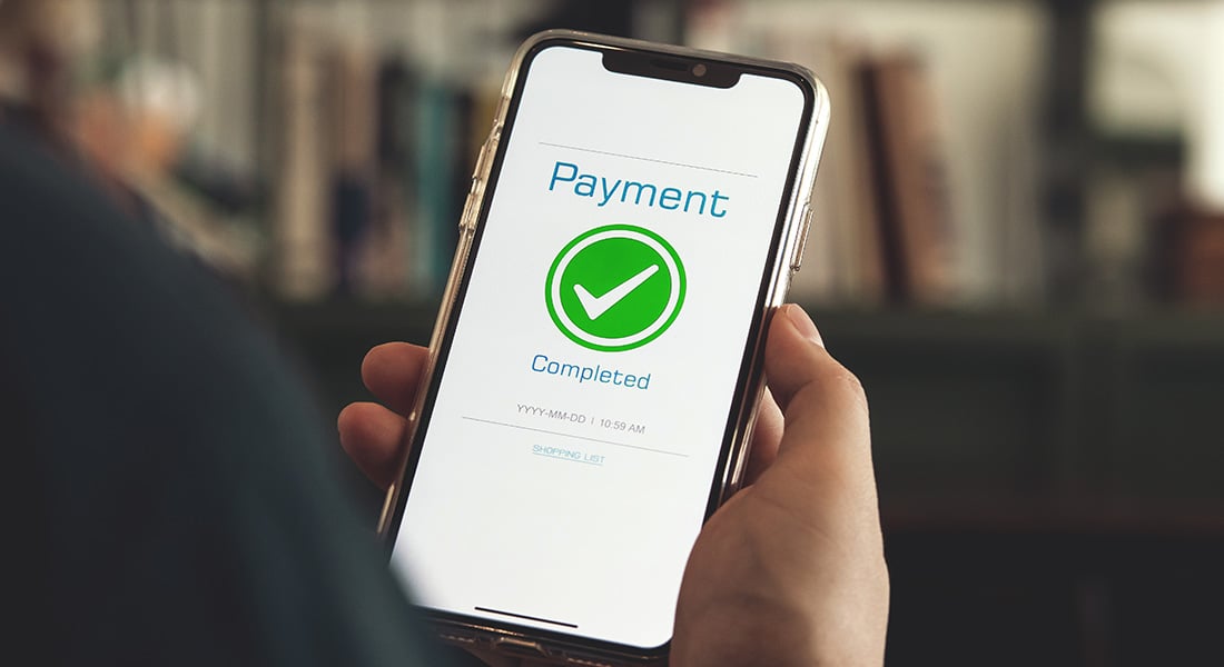 mobile payment completed