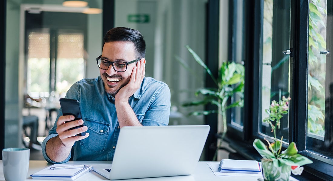 small business owner managing payments and business operations through an integrated software platform